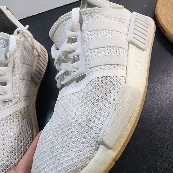Mens Adidas NMD Sz 8 010755 White Mesh Running Walking Casual Shoes Sneakers - Picture 9 of 9